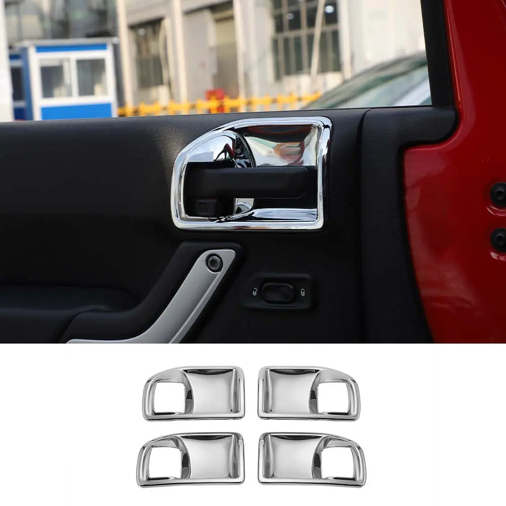For 2011-2018 Jeep Wrangler JKU Inner Door Handle Bowl Cover Trim - Image 12