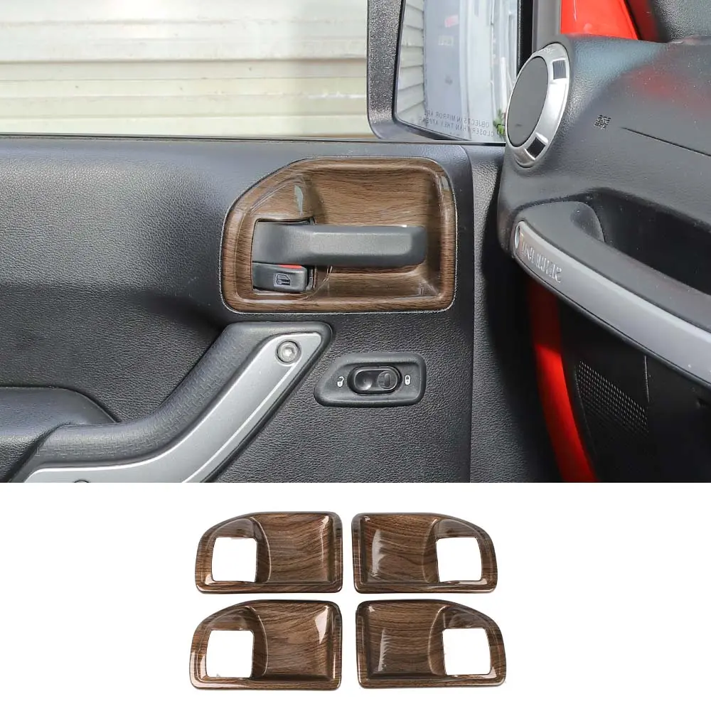 For 2011-2018 Jeep Wrangler JKU Inner Door Handle Bowl Cover Trim - Image 13