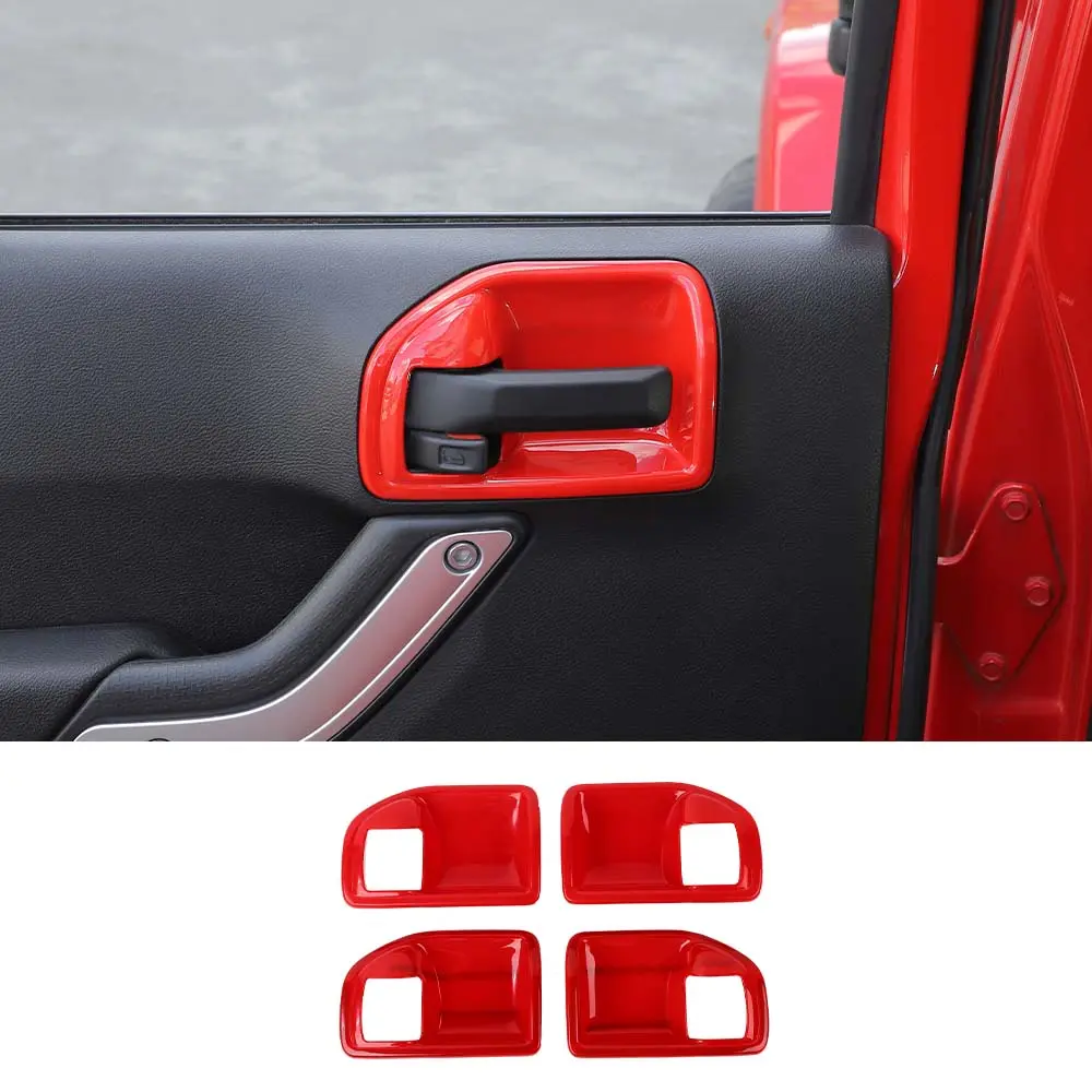 For 2011-2018 Jeep Wrangler JKU Inner Door Handle Bowl Cover Trim - Image 14