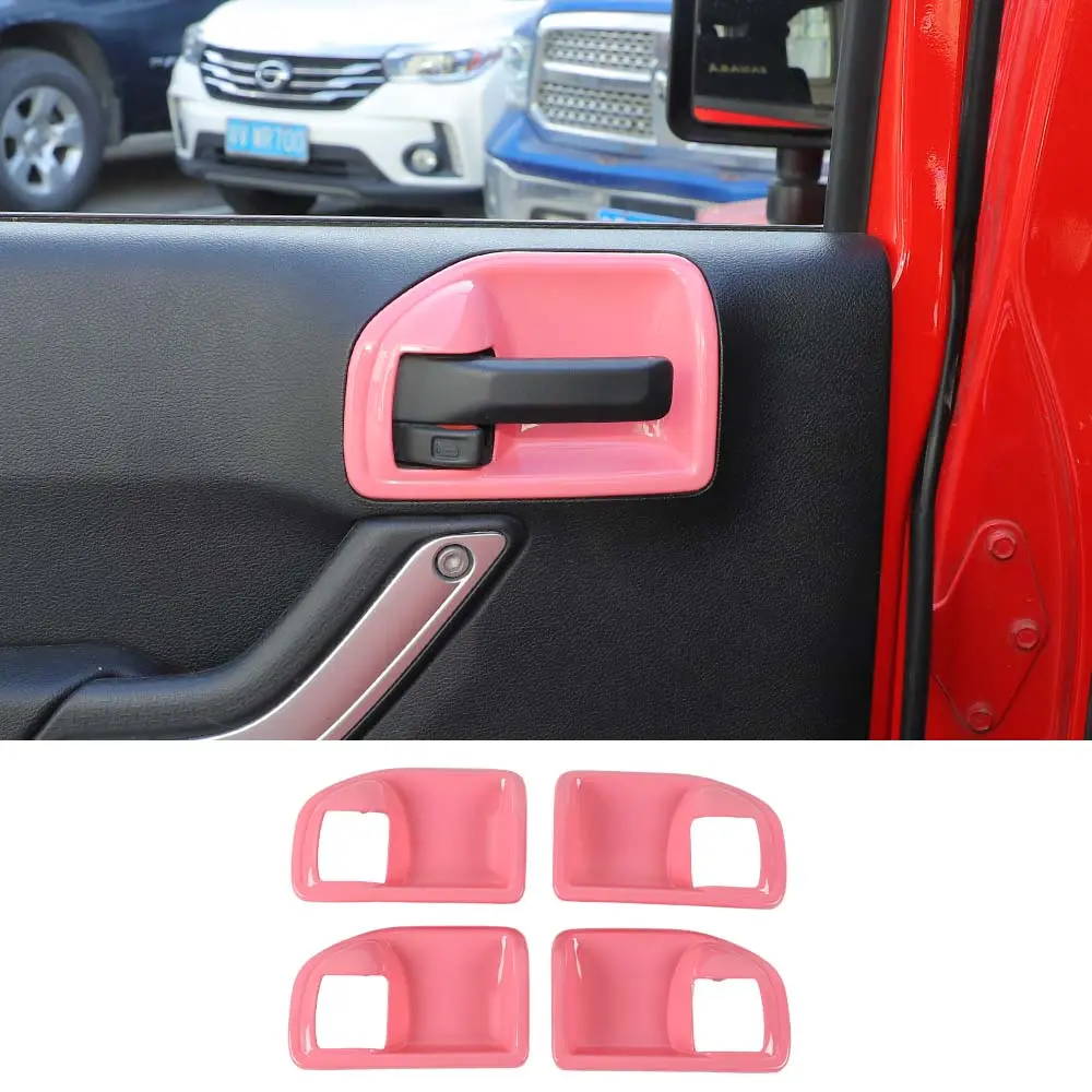 For 2011-2018 Jeep Wrangler JKU Inner Door Handle Bowl Cover Trim - Image 15