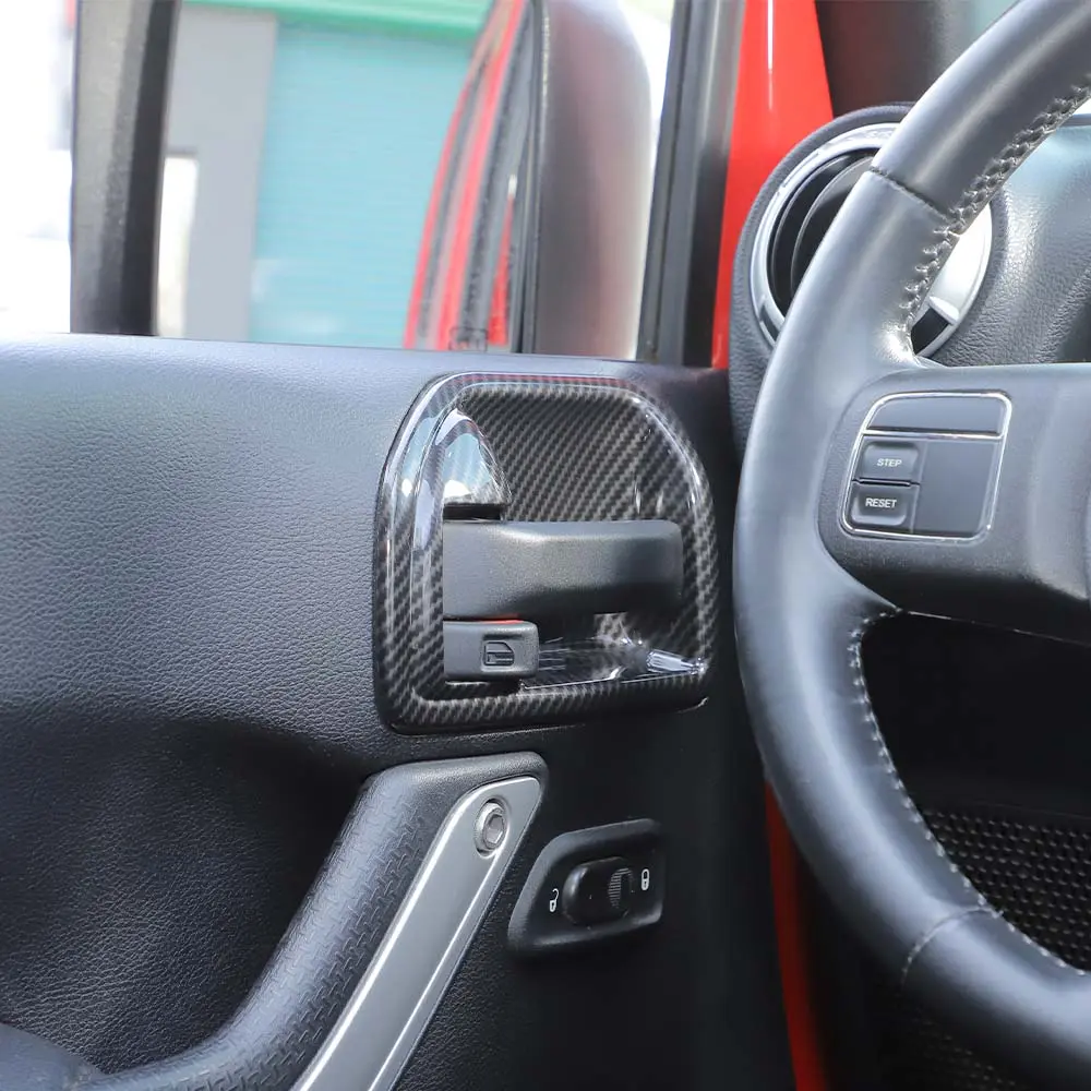 For 2011-2018 Jeep Wrangler JKU Inner Door Handle Bowl Cover Trim - Image 3
