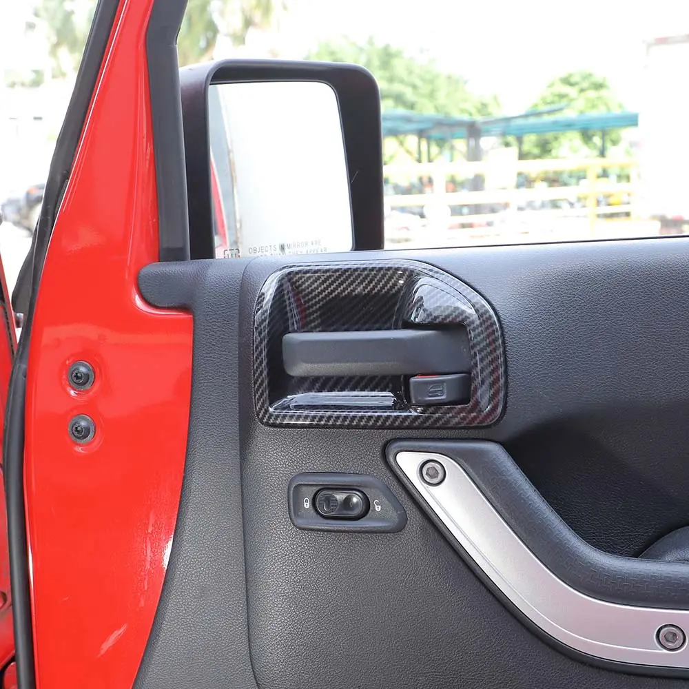 For 2011-2018 Jeep Wrangler JKU Inner Door Handle Bowl Cover Trim - Image 5