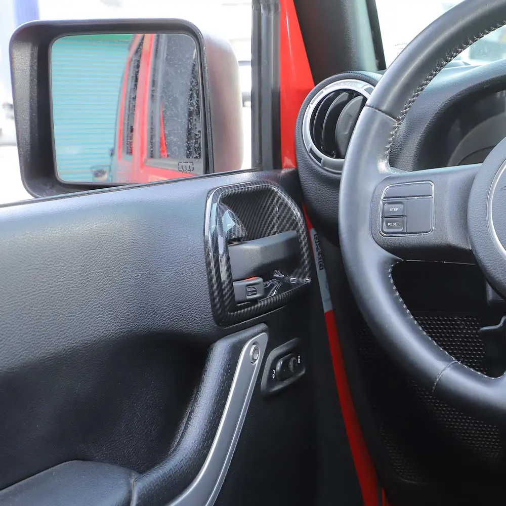 For 2011-2018 Jeep Wrangler JKU Inner Door Handle Bowl Cover Trim - Image 6