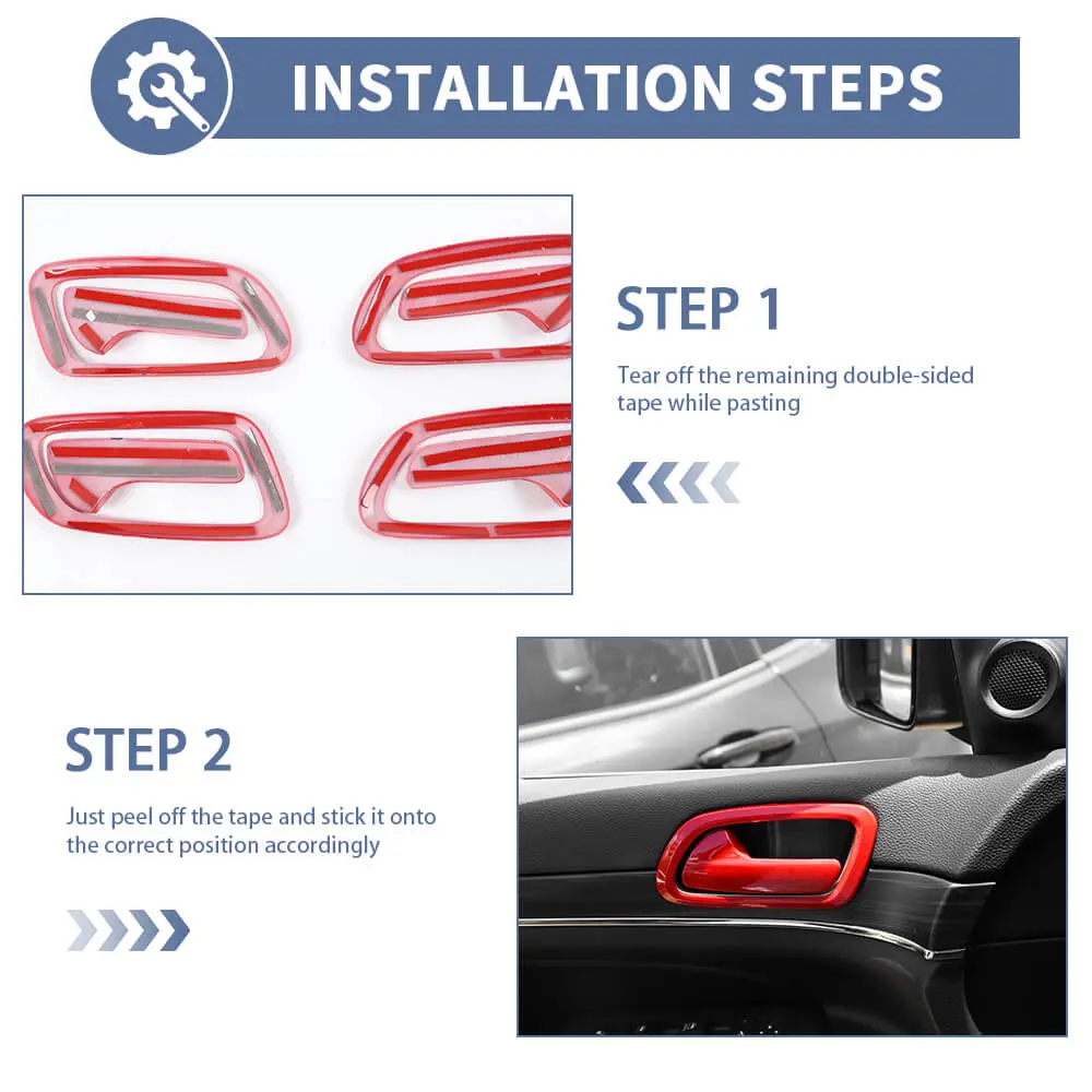 For 2011-2021 Jeep Grand Cherokee WK2 Inner Door Handle Bowl Trim Cover Interior Accessories - Image 10