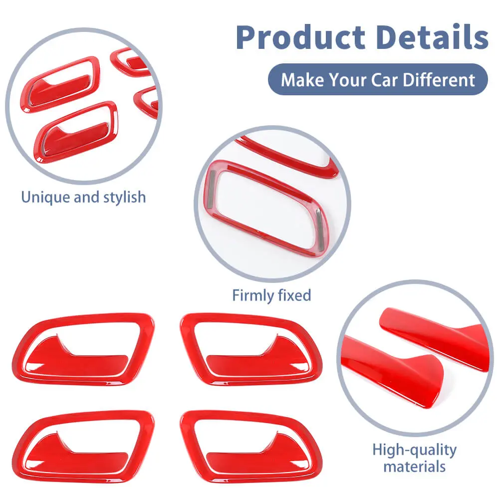 For 2011-2021 Jeep Grand Cherokee WK2 Inner Door Handle Bowl Trim Cover Interior Accessories - Image 12