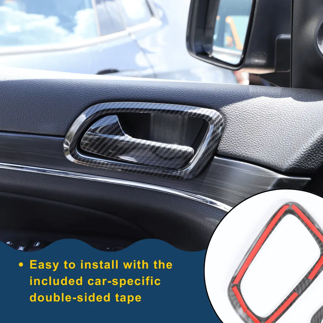 For 2011-2021 Jeep Grand Cherokee WK2 Inner Door Handle Bowl Trim Cover Interior Accessories - Image 5