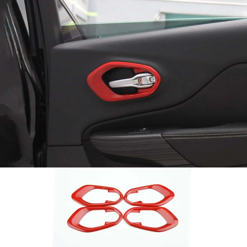 For 2014+ Jeep Cherokee Inner Door Handle Cover Bezel Trim 4PCS - Image 10