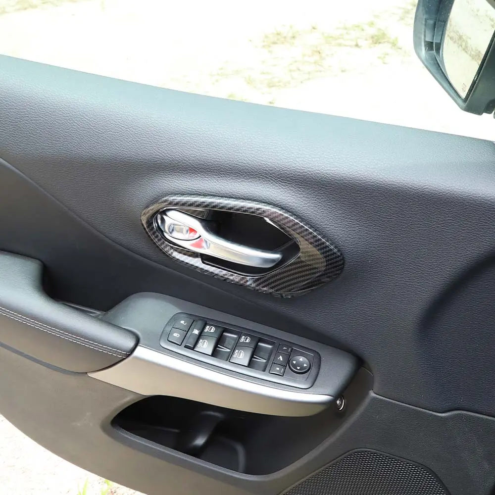 For 2014+ Jeep Cherokee Inner Door Handle Cover Bezel Trim 4PCS - Image 3