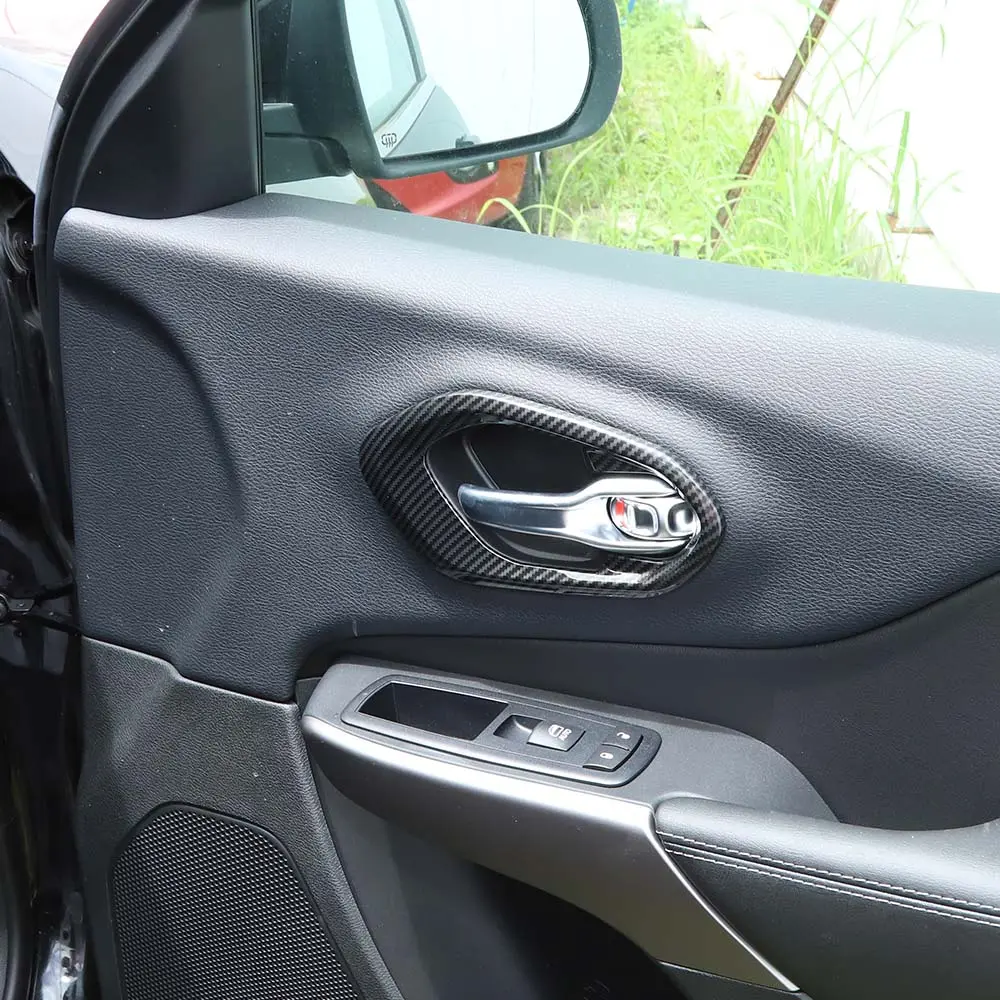 For 2014+ Jeep Cherokee Inner Door Handle Cover Bezel Trim 4PCS - Image 5