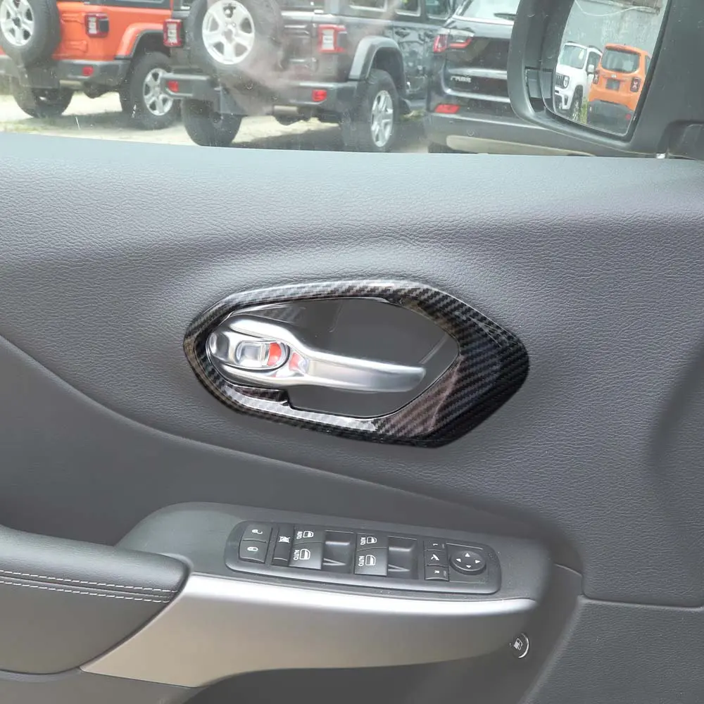 For 2014+ Jeep Cherokee Inner Door Handle Cover Bezel Trim 4PCS - Image 6