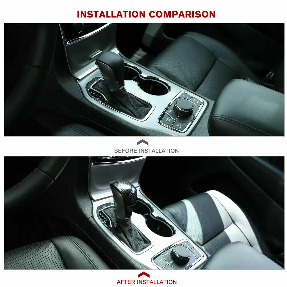 For 2017-2021 Jeep Grand Cherokee WK2 Inner Gear Shift Head Knob Cover Trim - Image 3