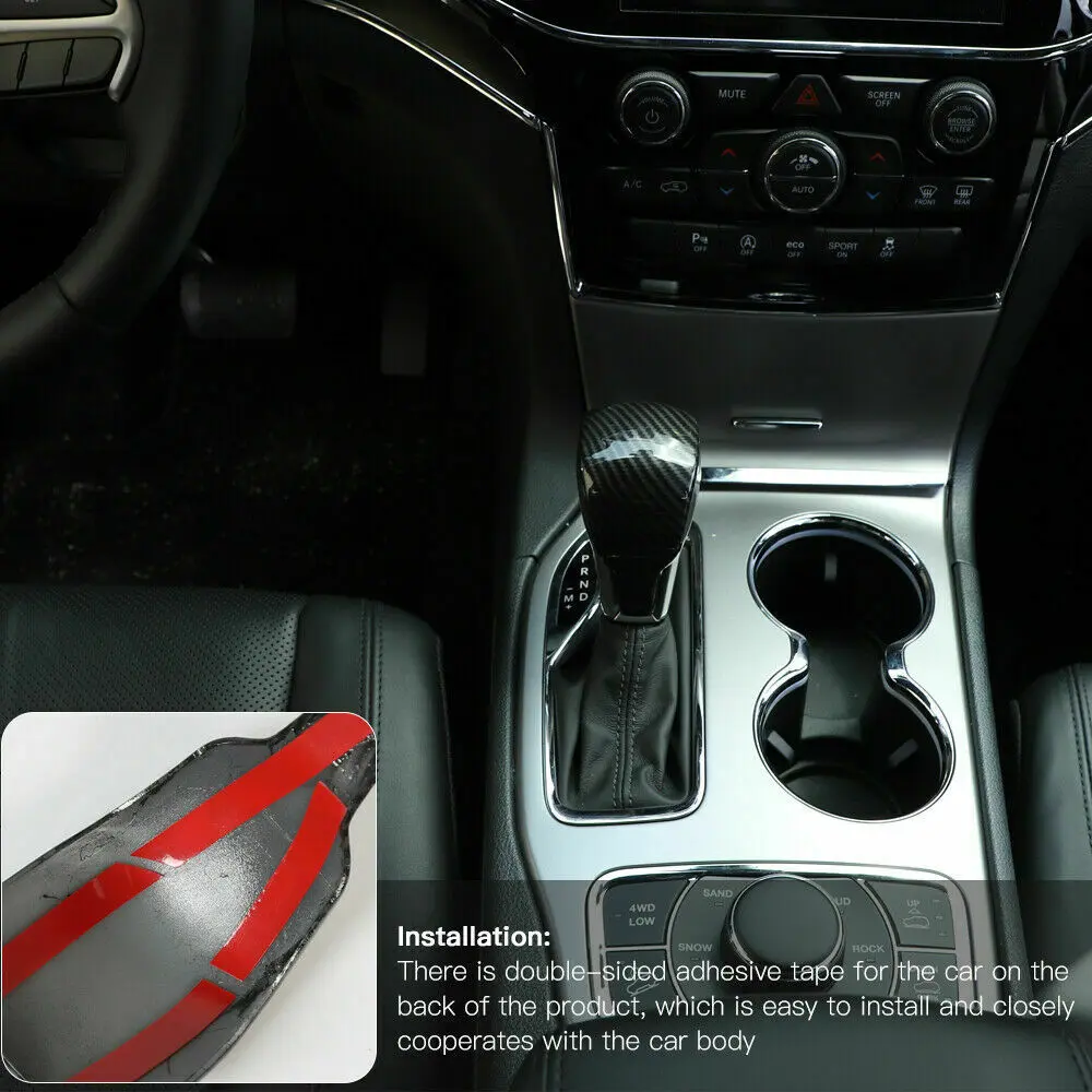 For 2017-2021 Jeep Grand Cherokee WK2 Inner Gear Shift Head Knob Cover Trim - Image 5