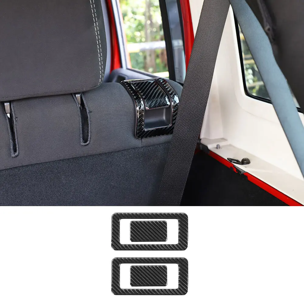 For 2011-2018 Jeep Wrangler JK Inner Rear Seat Switch Panel Cover Trim Black Carbon Fiber