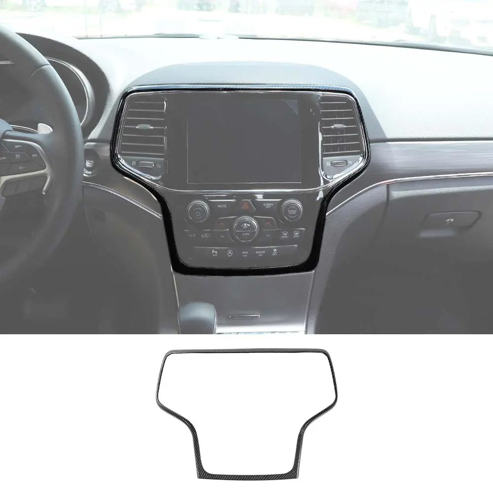 For 2014-2021 Jeep Grand Cherokee WK2 Central Control Navigation Frame Cover Trim