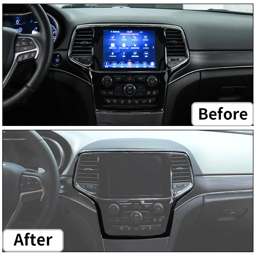 For 2014-2021 Jeep Grand Cherokee WK2 Central Control Navigation Frame Cover Trim - Image 2