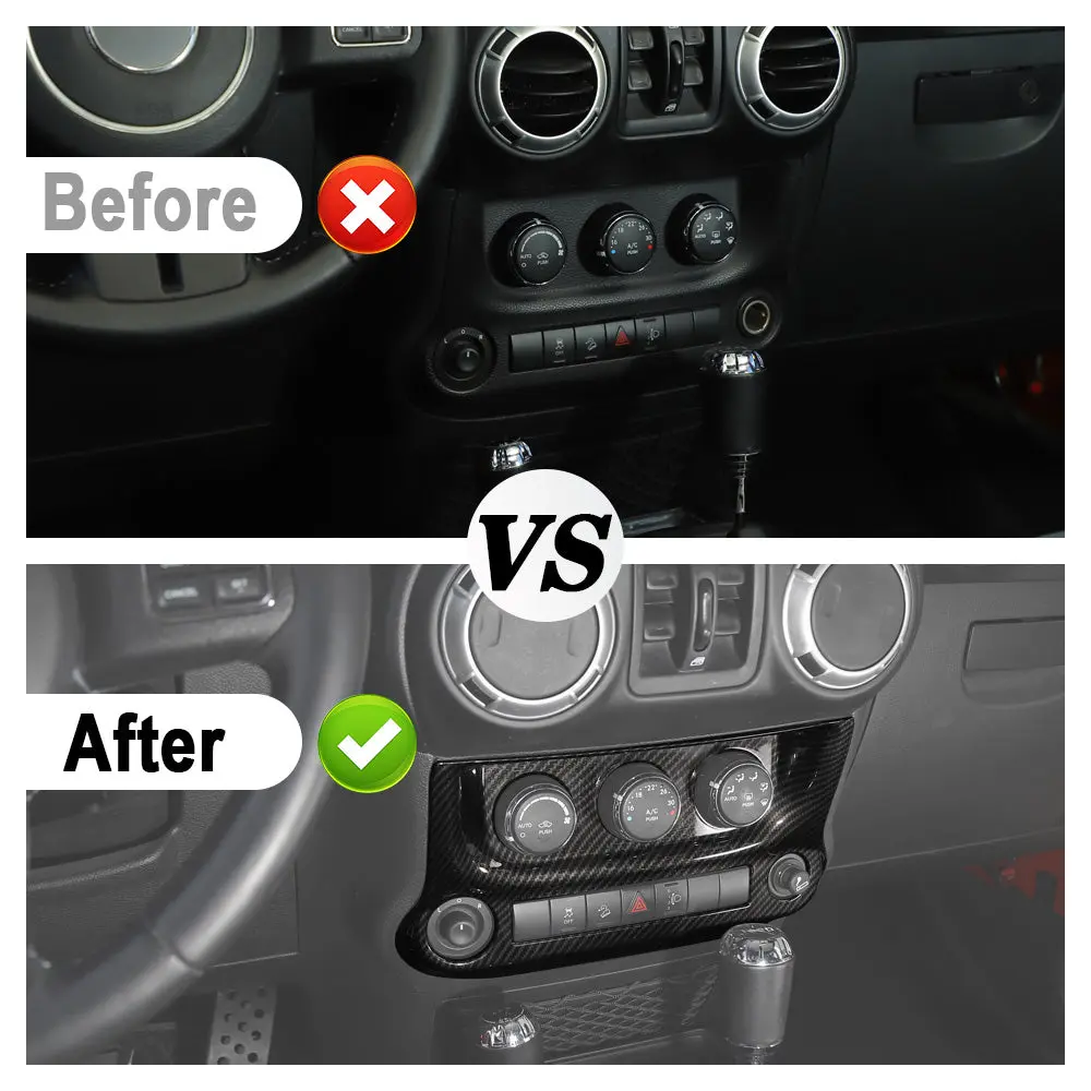 For 2011-2018 Jeep Wrangler JK Air Conditioning Switch Panel Cover Trim - Image 3