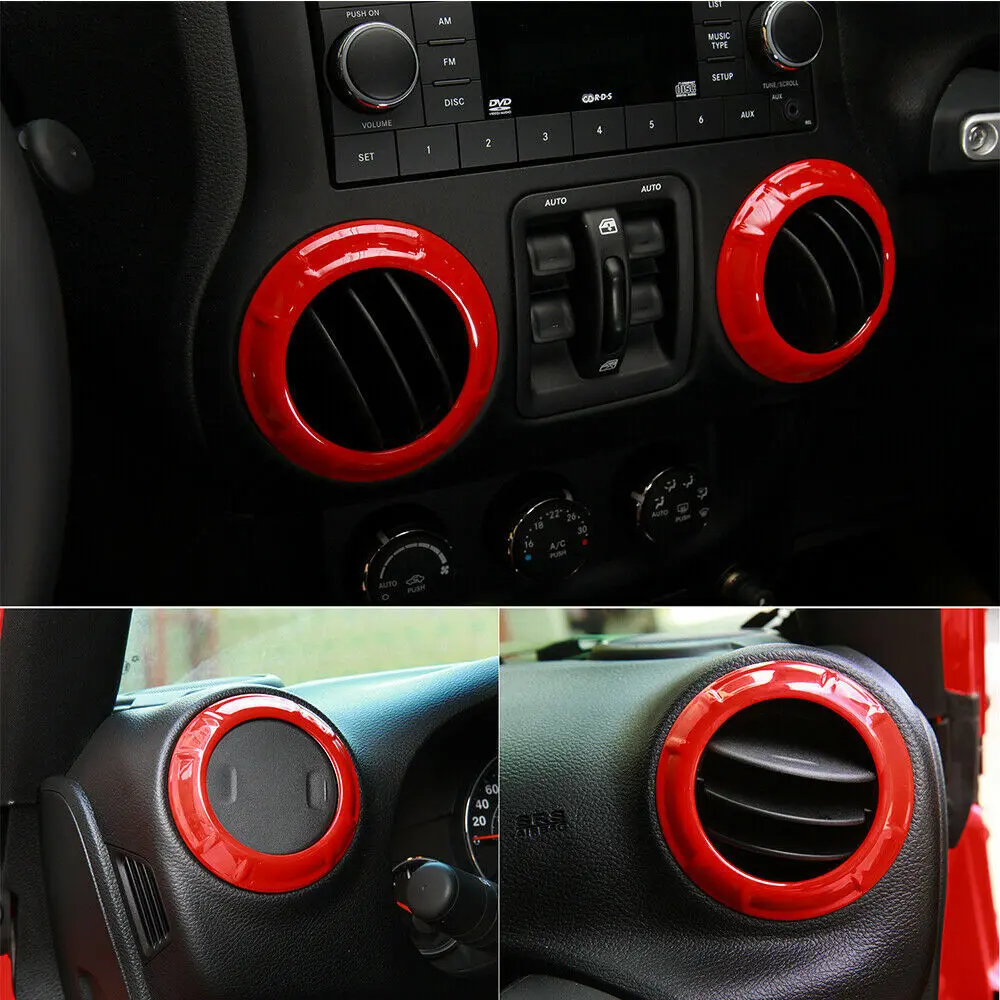 For 2011-2018 Jeep Wrangler JK JKU 4-Door 12 PCS Interior Trim Cover Kit - Image 3