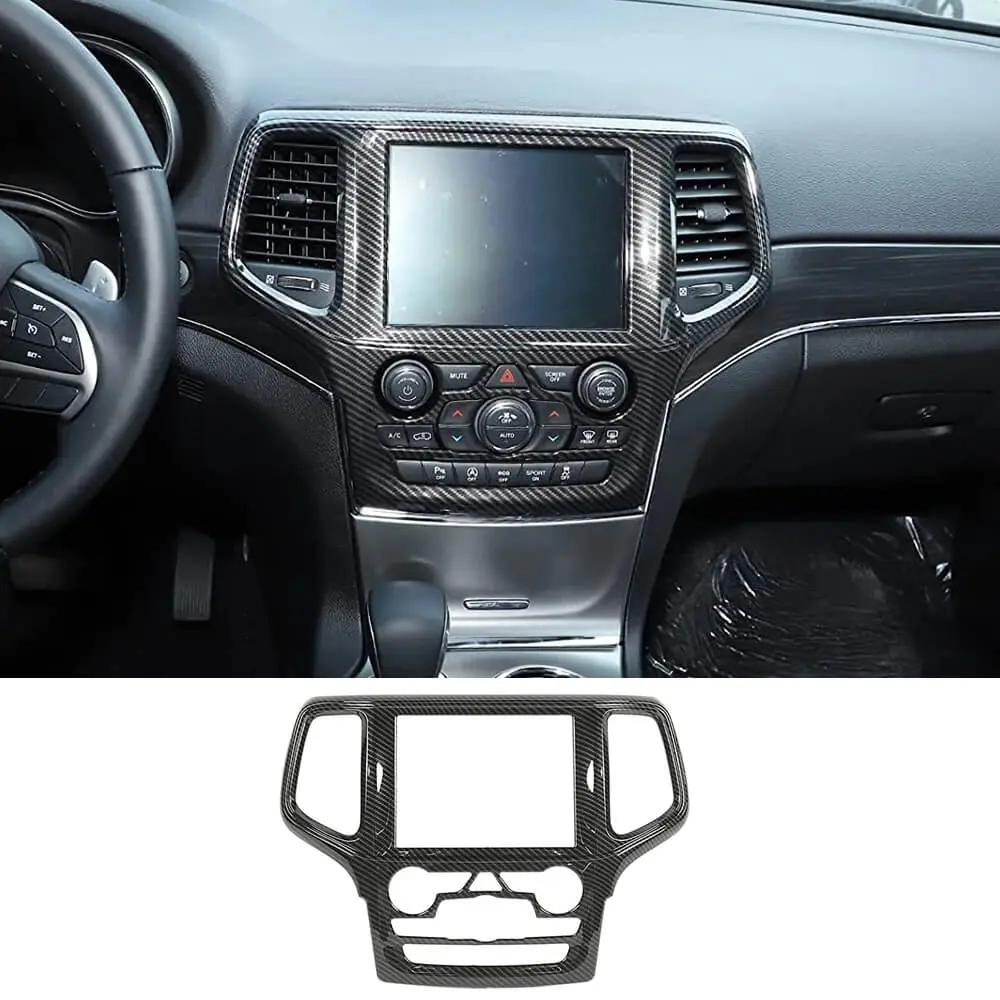 For 2019-2021 Jeep Grand Cherokee WK2 Interior Central Navigation Panel, Center Control GPS Cover Trim