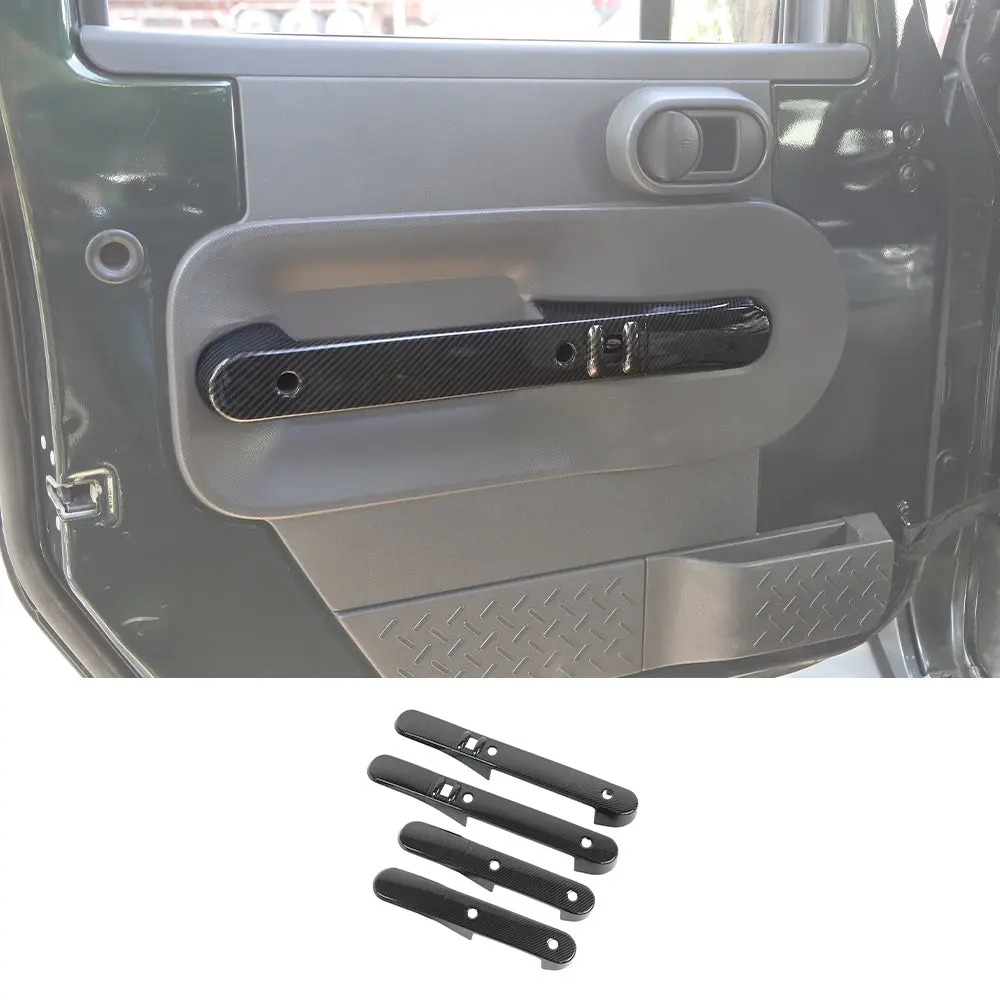 For 2007-2010 Jeep Wrangler JK Interior Door Armrest handle cover trim Decor