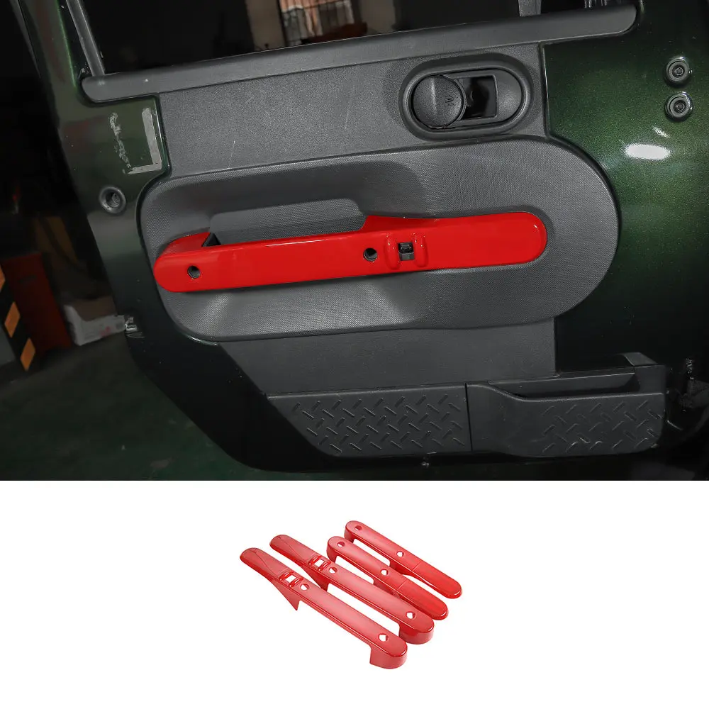 For 2007-2010 Jeep Wrangler JK Interior Door Armrest handle cover trim Decor - Image 10