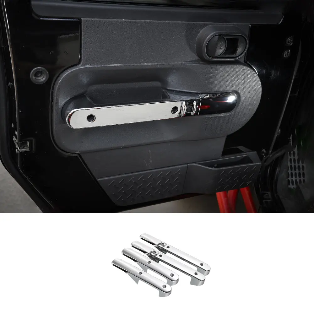 For 2007-2010 Jeep Wrangler JK Interior Door Armrest handle cover trim Decor - Image 11