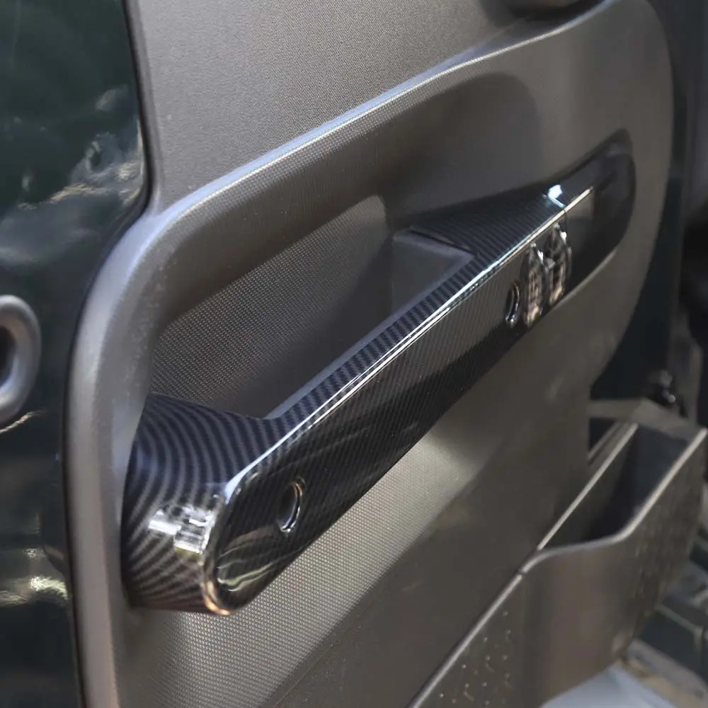 For 2007-2010 Jeep Wrangler JK Interior Door Armrest handle cover trim Decor - Image 4