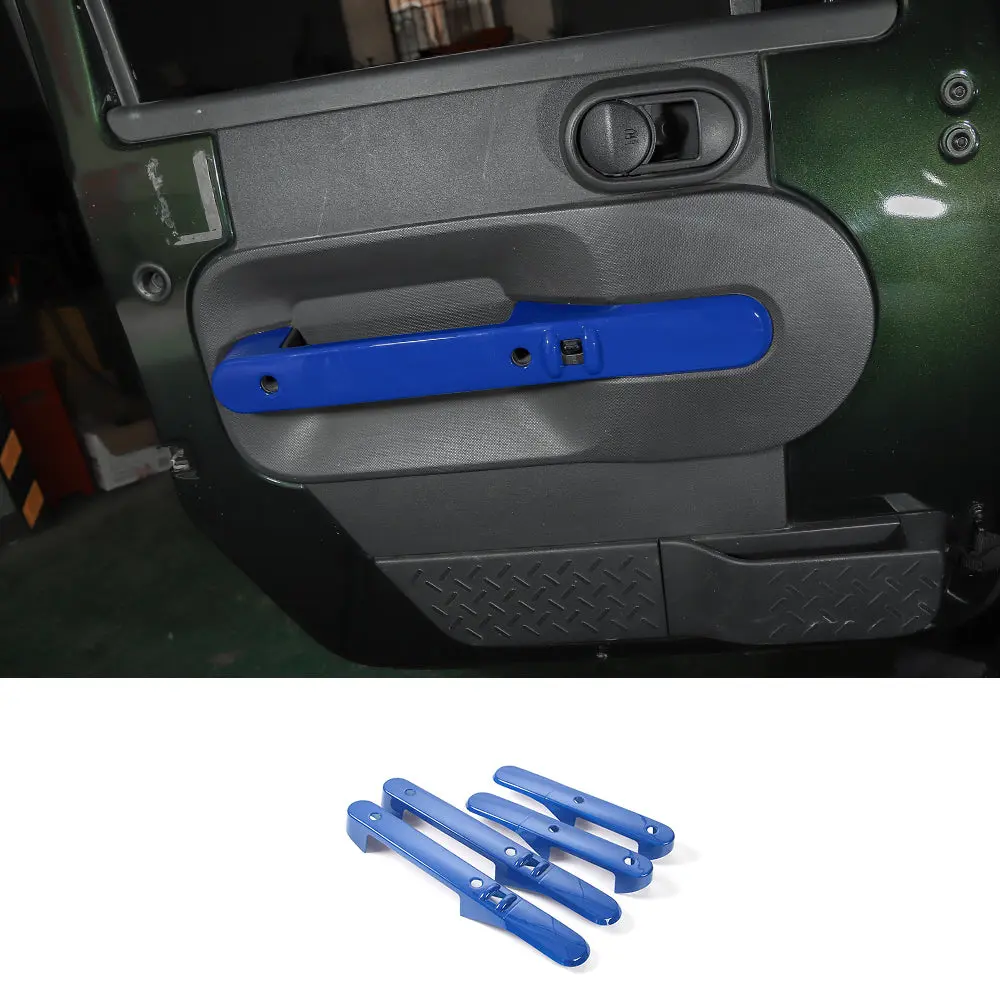 For 2007-2010 Jeep Wrangler JK Interior Door Armrest handle cover trim Decor - Image 9