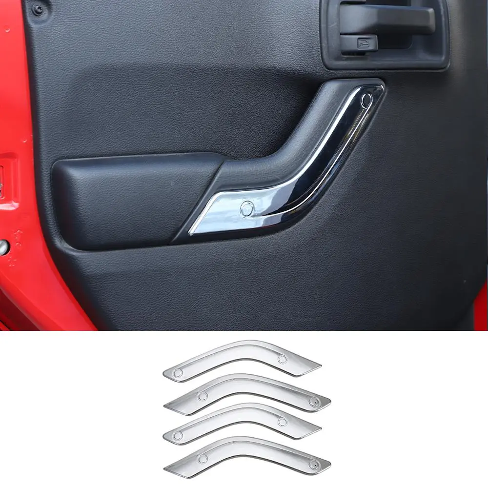 For 2011-2018 Jeep Wrangler JKU 4Doors Interior Door Handle Cover Trim - Image 10