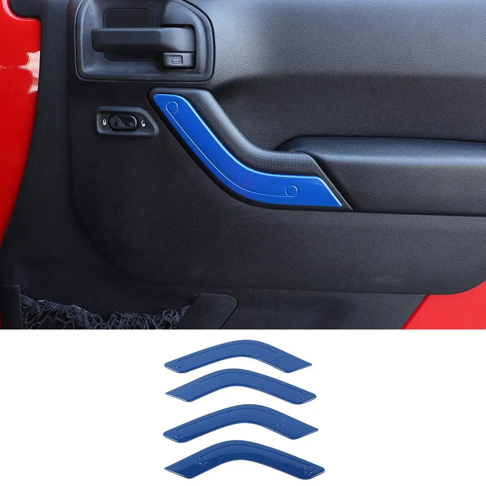 For 2011-2018 Jeep Wrangler JKU 4Doors Interior Door Handle Cover Trim - Image 14