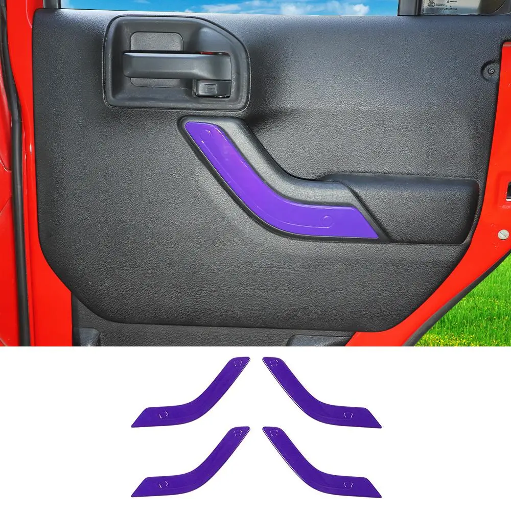 For 2011-2018 Jeep Wrangler JKU 4Doors Interior Door Handle Cover Trim - Image 15