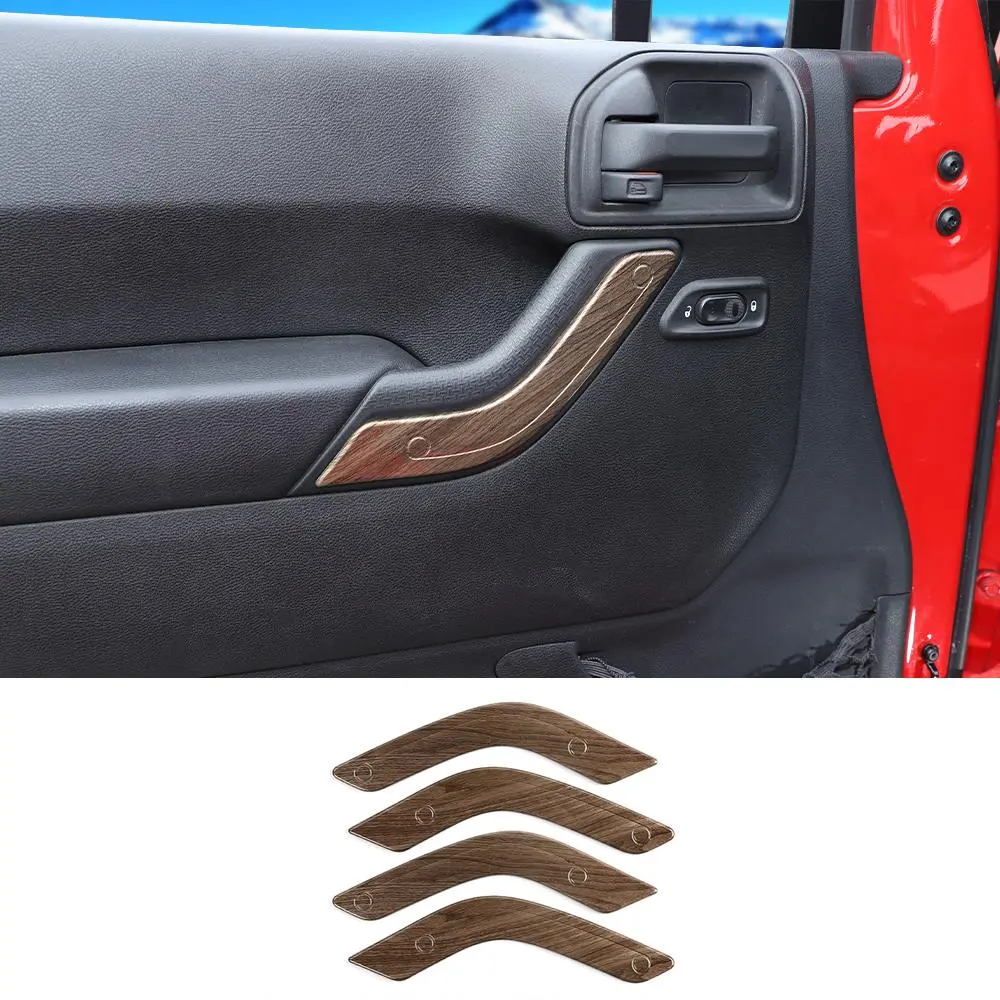 For 2011-2018 Jeep Wrangler JKU 4Doors Interior Door Handle Cover Trim - Image 16
