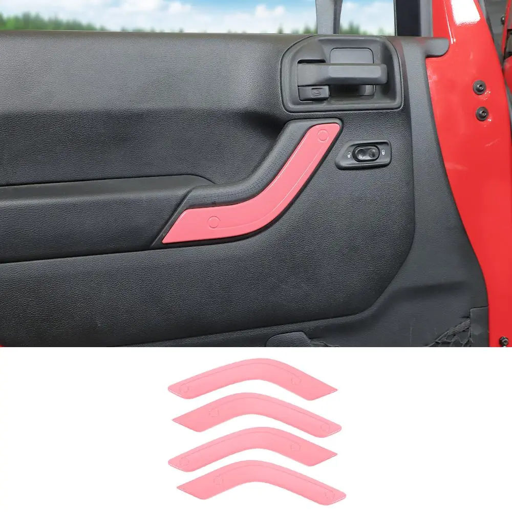 For 2011-2018 Jeep Wrangler JKU 4Doors Interior Door Handle Cover Trim - Image 17