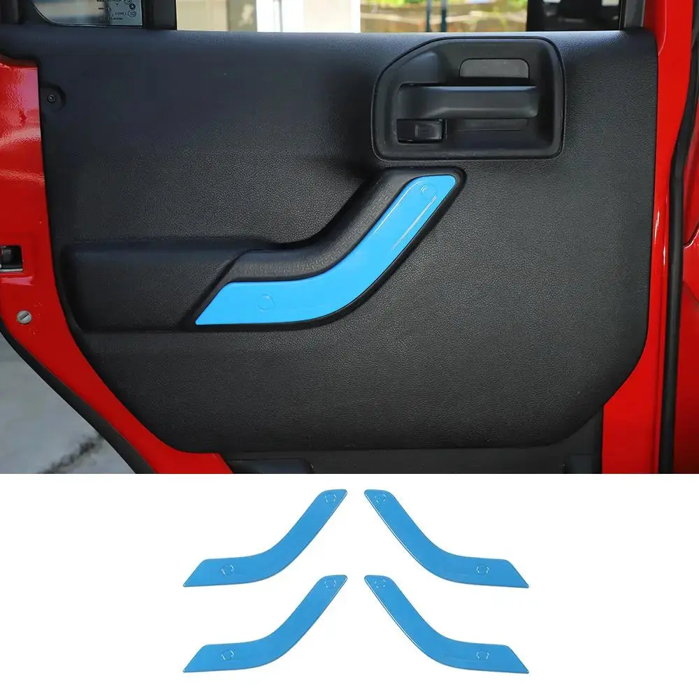 For 2011-2018 Jeep Wrangler JKU 4Doors Interior Door Handle Cover Trim - Image 19