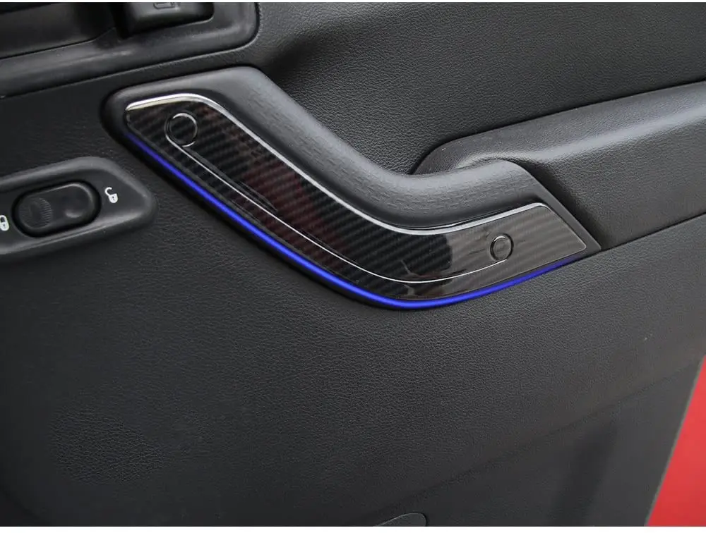 For 2011-2018 Jeep Wrangler JKU 4Doors Interior Door Handle Cover Trim - Image 4