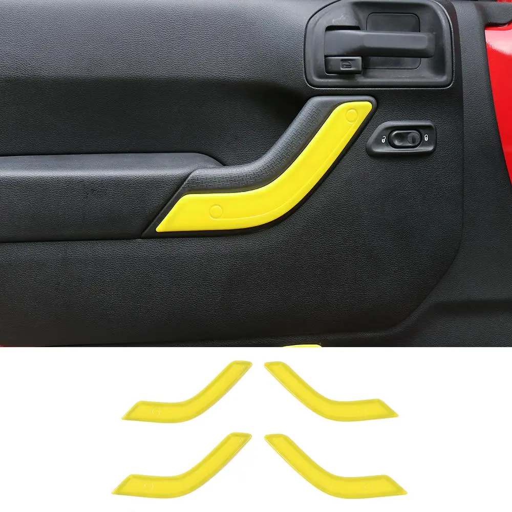 For 2011-2018 Jeep Wrangler JKU 4Doors Interior Door Handle Cover Trim - Image 8