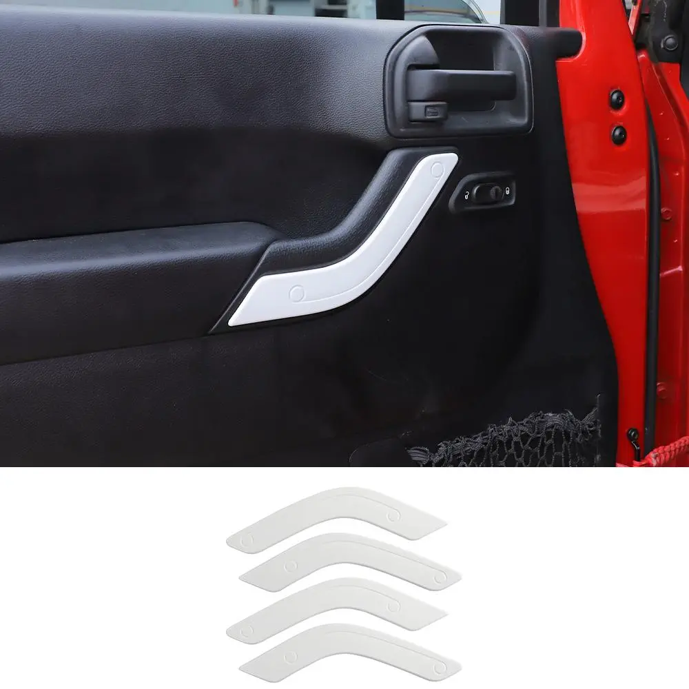 For 2011-2018 Jeep Wrangler JKU 4Doors Interior Door Handle Cover Trim - Image 9