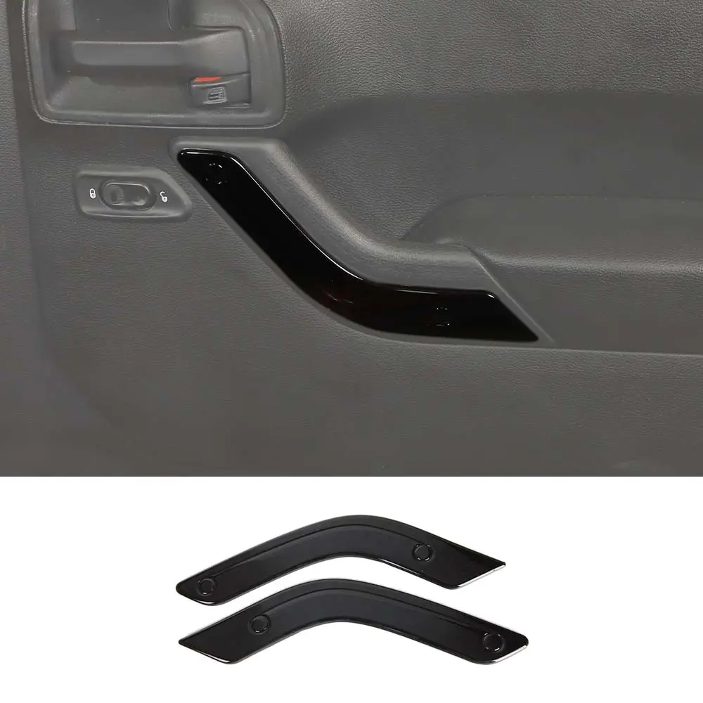 For 2011-2018 Jeep Wrangler JK 2Doors Interior Door Handle Cover Trim - Image 10