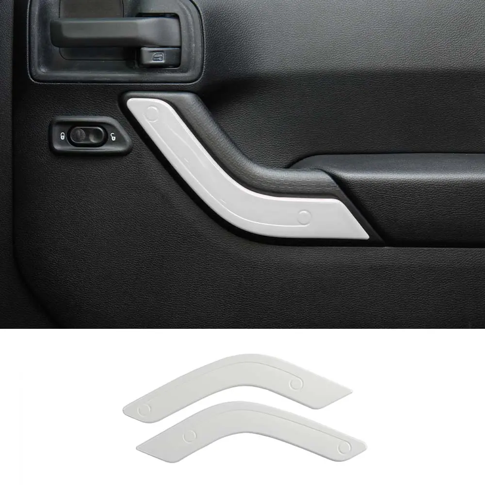 For 2011-2018 Jeep Wrangler JK 2Doors Interior Door Handle Cover Trim - Image 15