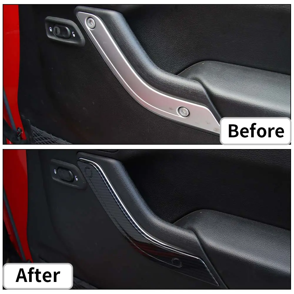 For 2011-2018 Jeep Wrangler JK 2Doors Interior Door Handle Cover Trim - Image 2
