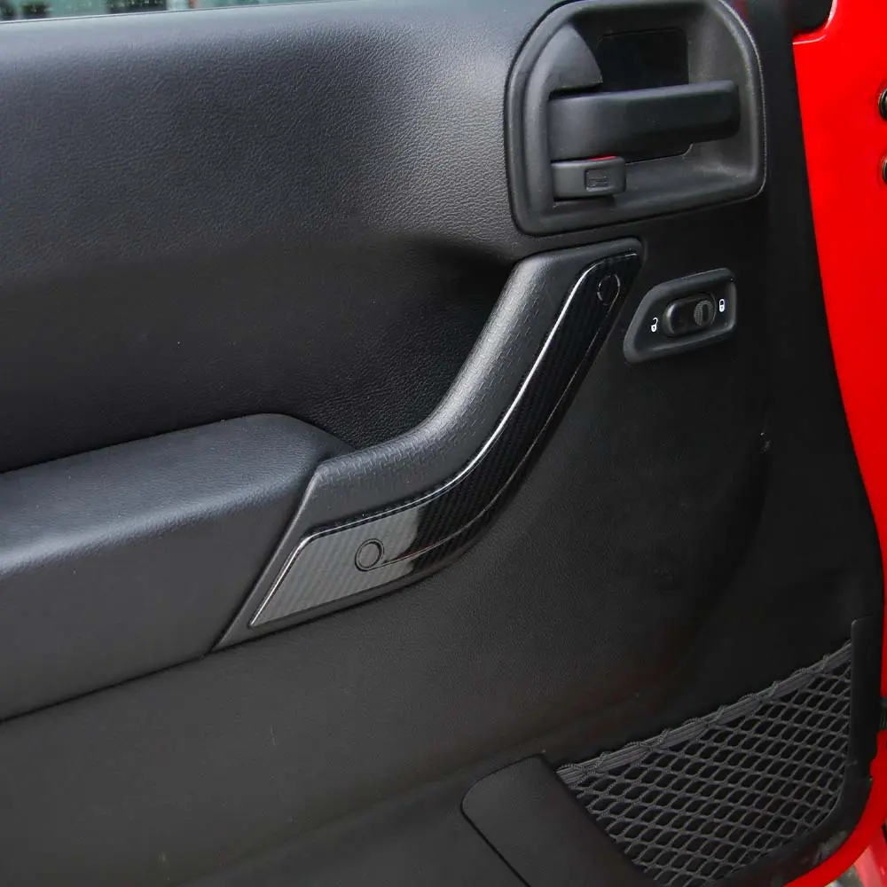 For 2011-2018 Jeep Wrangler JK 2Doors Interior Door Handle Cover Trim - Image 3