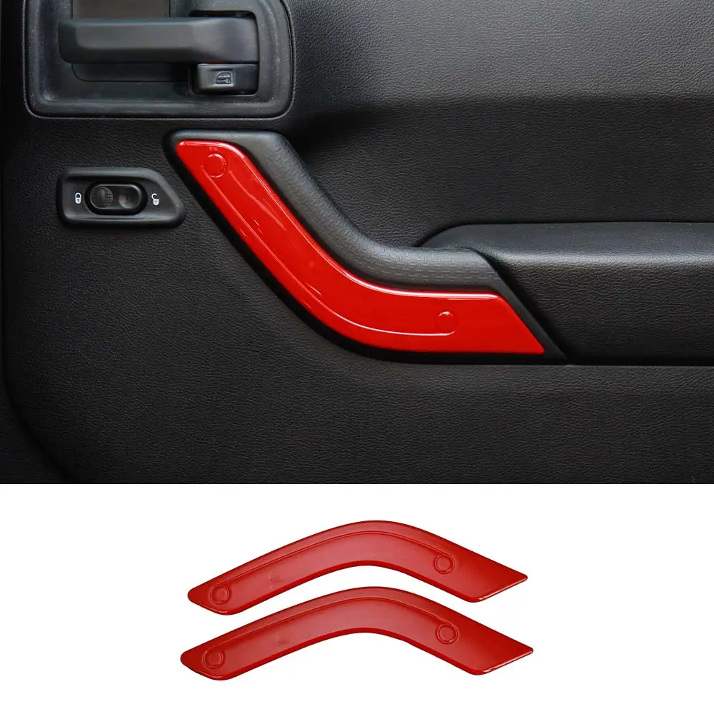 For 2011-2018 Jeep Wrangler JK 2Doors Interior Door Handle Cover Trim - Image 9