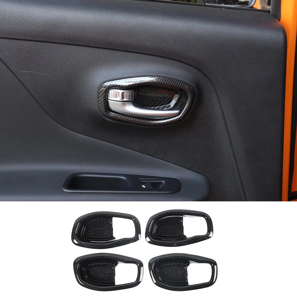 For 2015+ Jeep Renegade Interior Door Handle Trim Bowl Cover Decor
