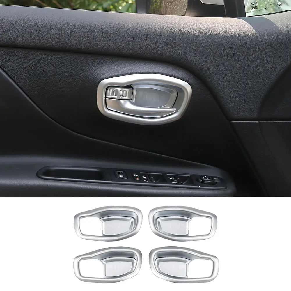For 2015+ Jeep Renegade Interior Door Handle Trim Bowl Cover Decor - Image 12