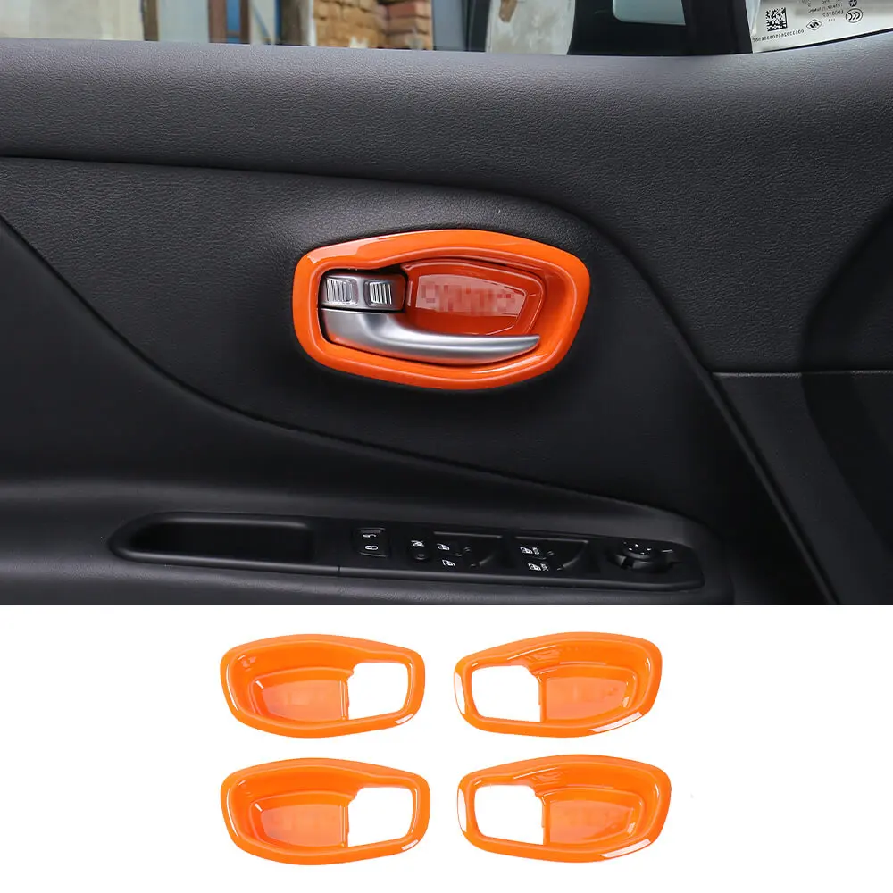 For 2015+ Jeep Renegade Interior Door Handle Trim Bowl Cover Decor - Image 14