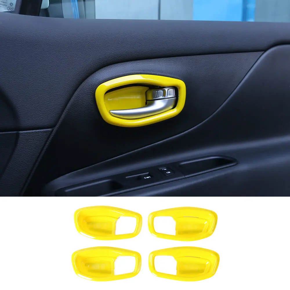 For 2015+ Jeep Renegade Interior Door Handle Trim Bowl Cover Decor - Image 15
