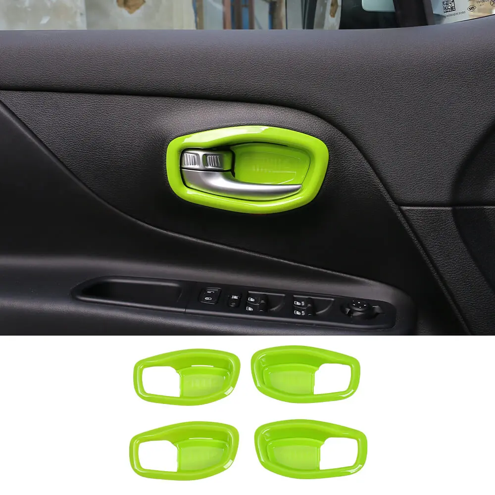 For 2015+ Jeep Renegade Interior Door Handle Trim Bowl Cover Decor - Image 18