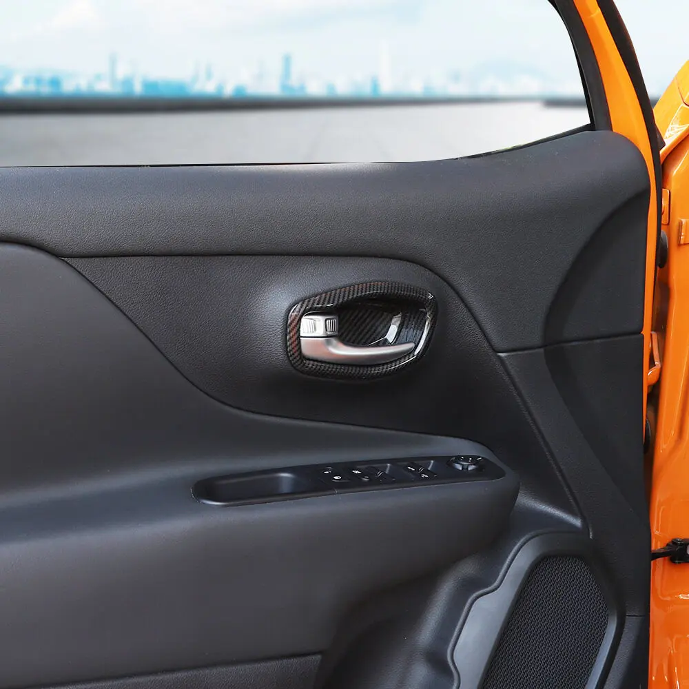 For 2015+ Jeep Renegade Interior Door Handle Trim Bowl Cover Decor - Image 3