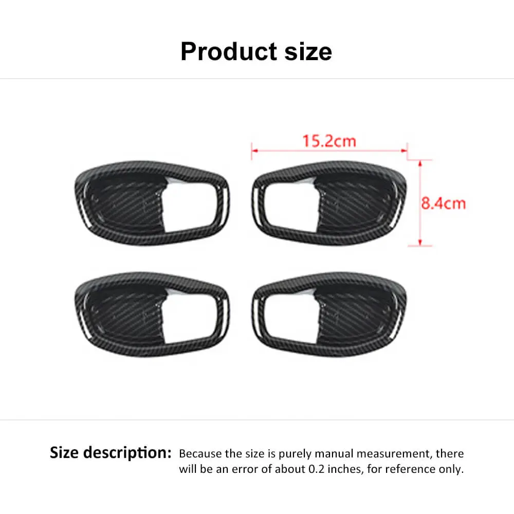 For 2015+ Jeep Renegade Interior Door Handle Trim Bowl Cover Decor - Image 7
