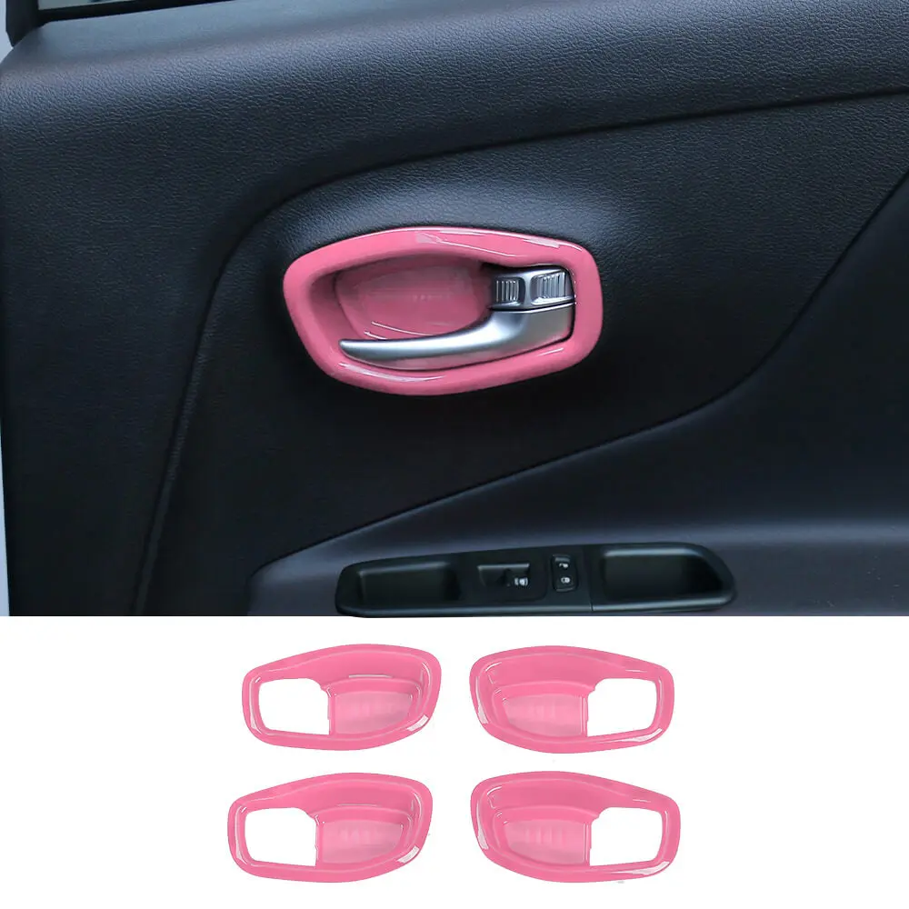 For 2015+ Jeep Renegade Interior Door Handle Trim Bowl Cover Decor - Image 9
