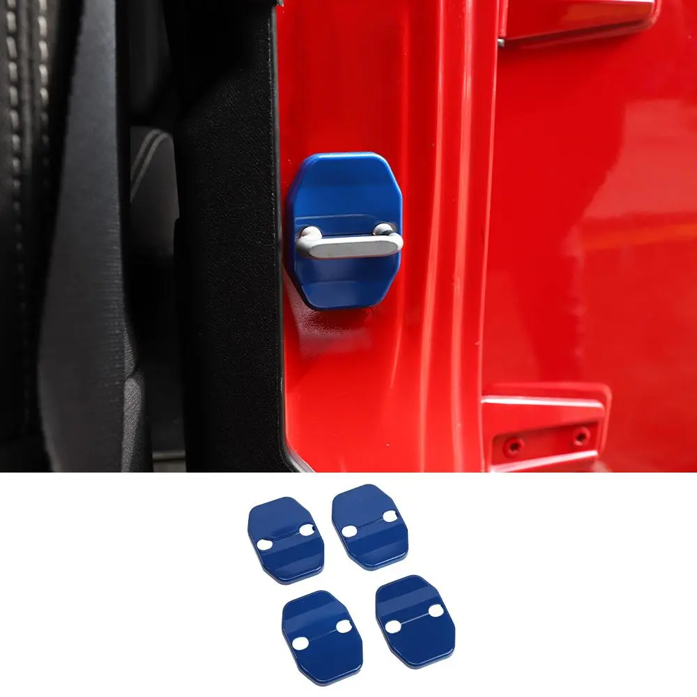 For 2007-2018 Jeep Wrangler JK 2Door Interior Door Lock Cover Protection Trim